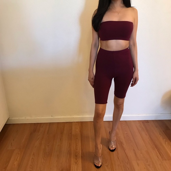 Kim Burgundy Bike Short & Tube Set - Picture 8 of 8